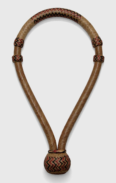 Rawhide Bosal - Red / Black Waves