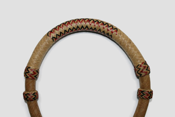 Rawhide Bosal - Red / Black Waves