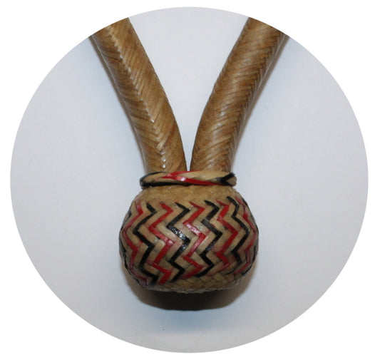 Rawhide Bosal - Red / Black Waves