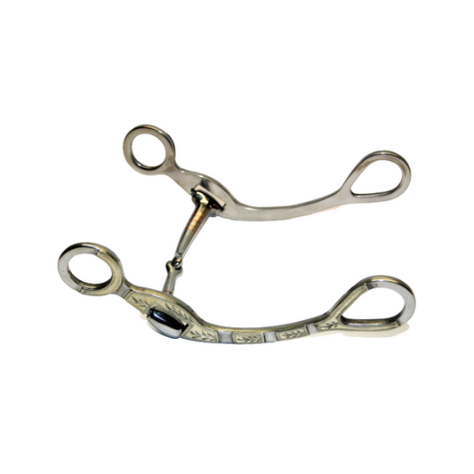"KS" SS Shank Snaffle Bit - Show - 5 '' od. 5,5 '' (25113)