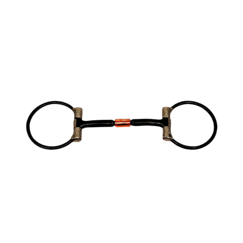BS/GS B. Allen D-Ring Snaffle Bit - Show mit Silber - 5 '' oder 5,5 '' Breite