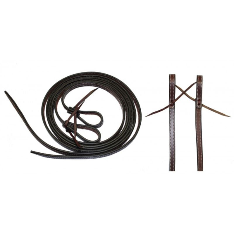EE Tack Latigo Reins - Fully Stitched Reins (genähte Zügel) - 5/8''