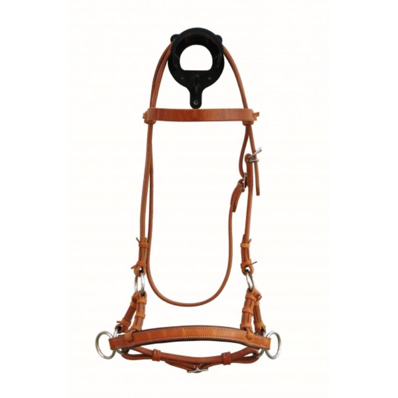 Side Pull - SINGLE LEATHER NOSEBAND - Harness Kopfstück - SOFT PADDED
