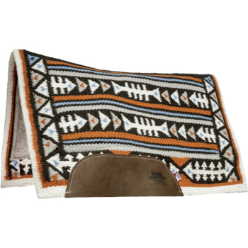 Mustang Slingin Arrows Wool Pad - Tan Wool Bottom - 38 x 34 - 1305-51-CO