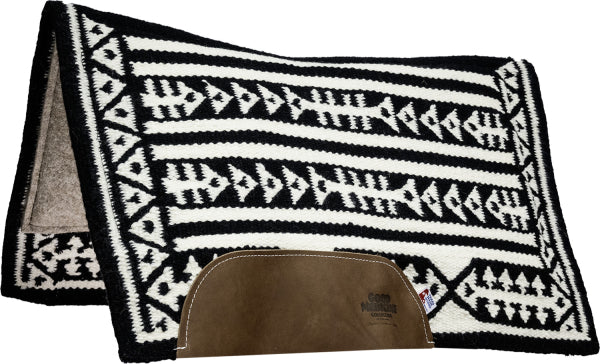 Mustang Slingin Arrows Wool Pad - Tan Wool Bottom - 38 x 34 - 1305-51-DT
