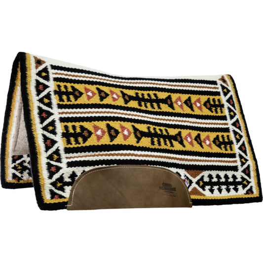 Mustang Slingin Arrows Wool Pad - Tan Wool Bottom - 38 x 34 - 1305-51-PD