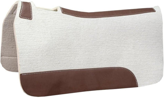 "Mustang" Blue Horse Pressed Wool Contoured Pad - 32´´ x 31´´ - 4693-Y