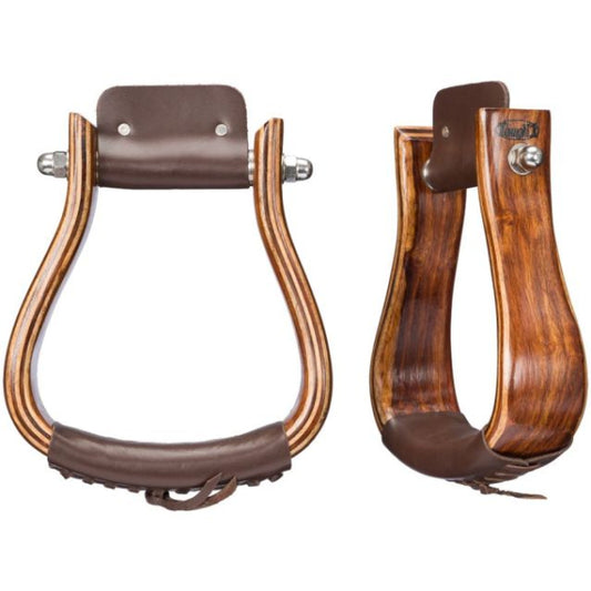 "JTI" Mahogany Holzsteigbügel - 57-1010