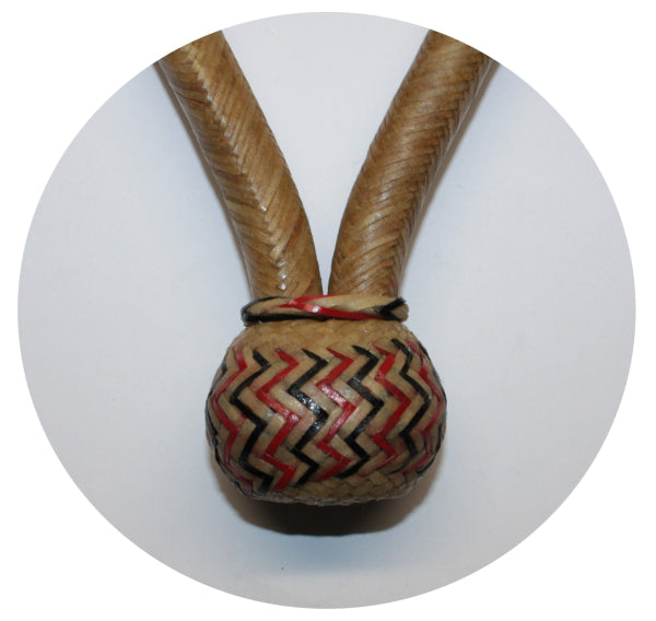 Rawhide Bosal - Red / Black Waves