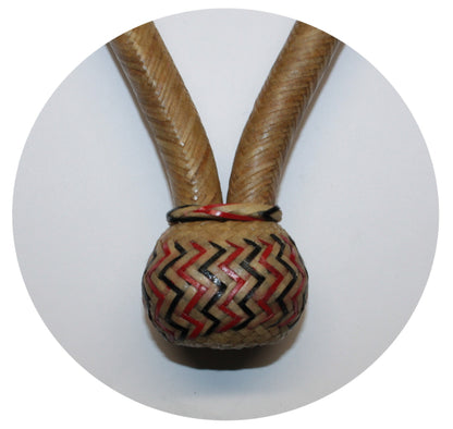 Rawhide Bosal - Red / Black Waves