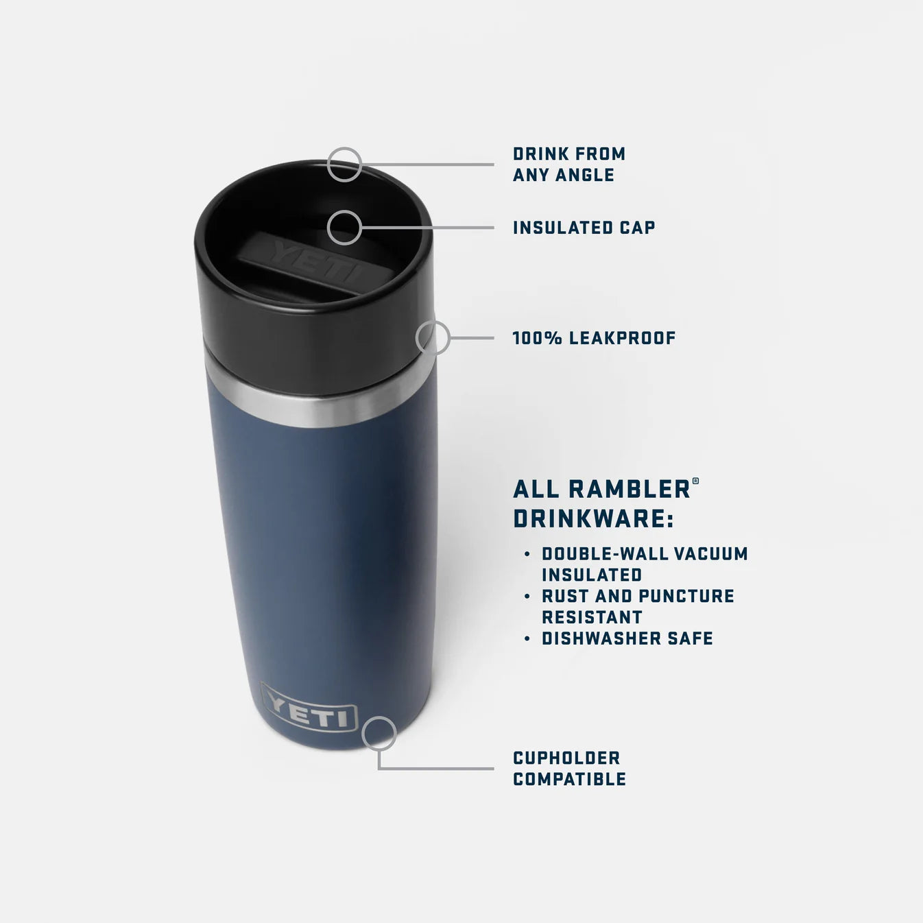 Yeti Rambler Reiseflasche 16 oz (473 ml) Yeti RAMBLER 16 OZ TRAVEL BOTTLE