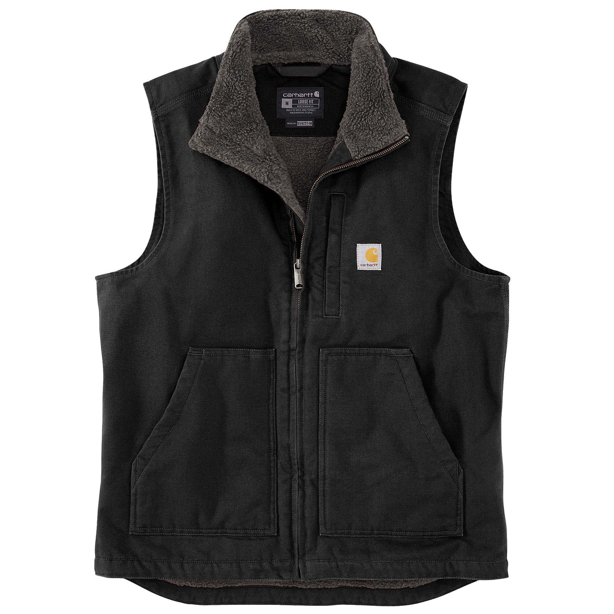 Carhartt Stehkragenweste aus gewaschenem Duck-Material