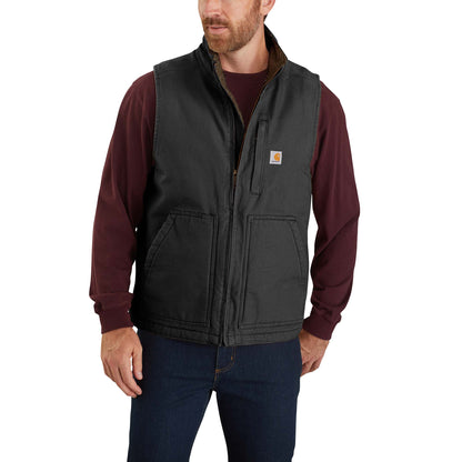 Carhartt Stehkragenweste aus gewaschenem Duck-Material