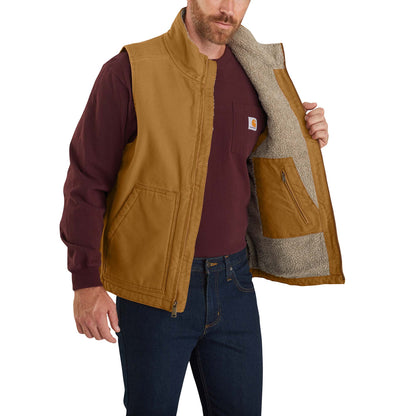 Carhartt Stehkragenweste aus gewaschenem Duck-Material