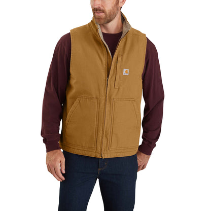 Carhartt Stehkragenweste aus gewaschenem Duck-Material