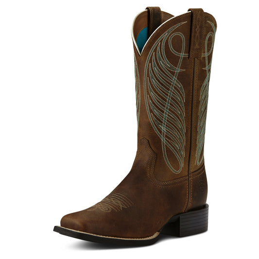 Ariat Damen Stiefel Round Up Wide Square Toe Western Boot