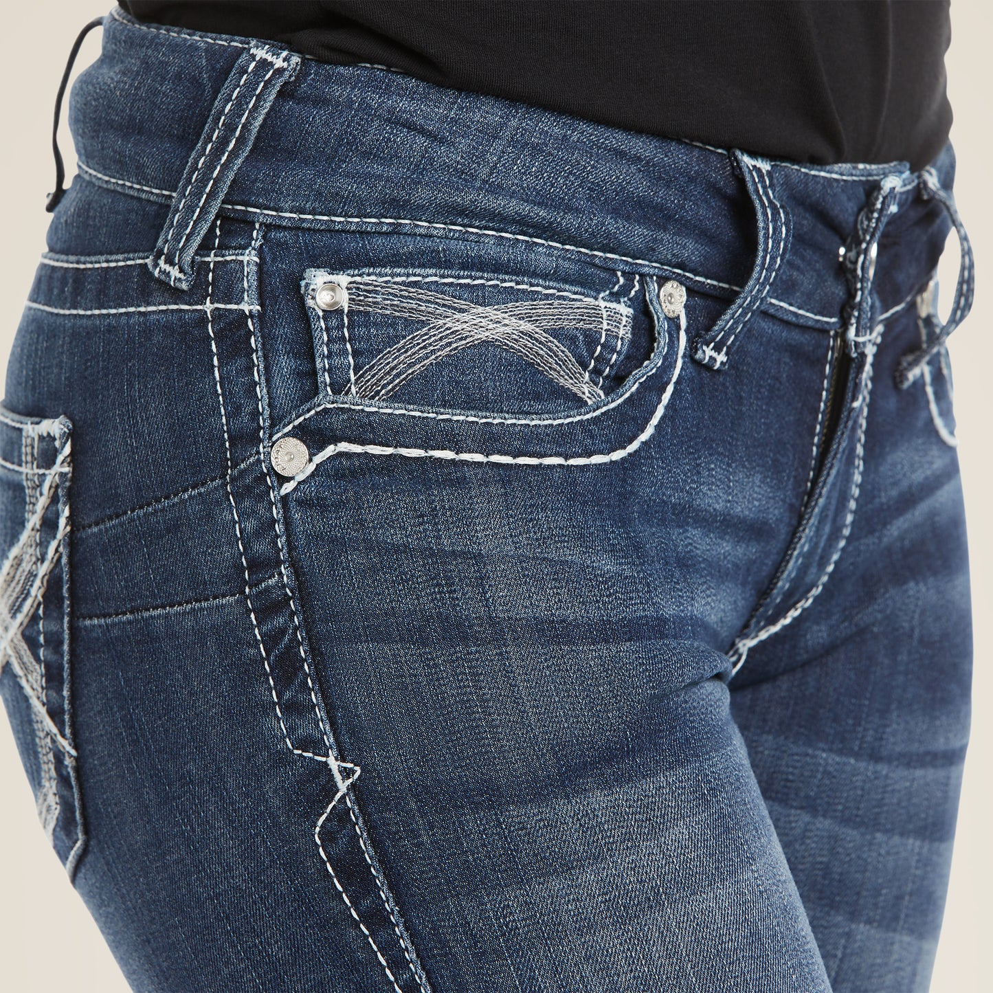 Ariat R.E.A.L. Mid Rise Stretch Ivy Stackable Straight Leg Jeans