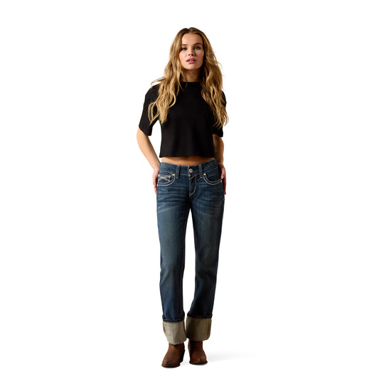 Ariat R.E.A.L. Mid Rise Stretch Ivy Stackable Straight Leg Jeans