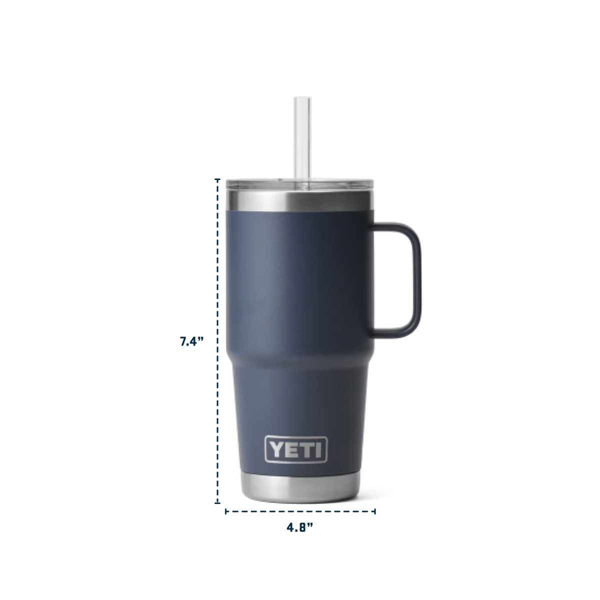 Yeti Rambler 25 oz (739 ml) Trinkbecher mit Trinkhalmdeckel