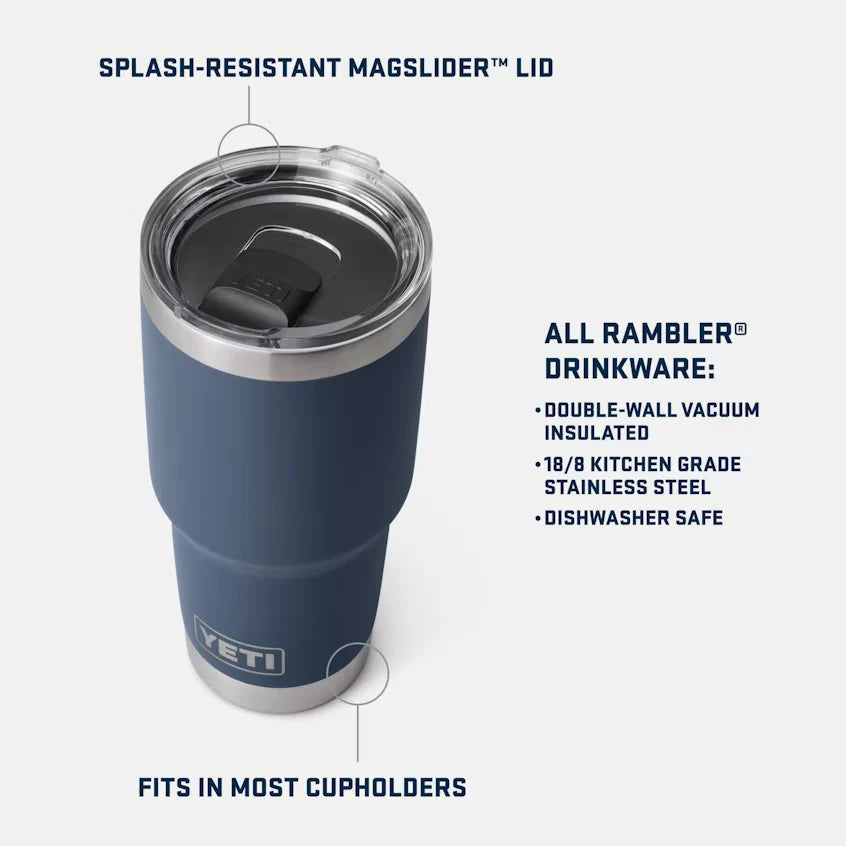 Yeti Rambler 30 oz Becher (887 ml) mit MagSlider™ deckel