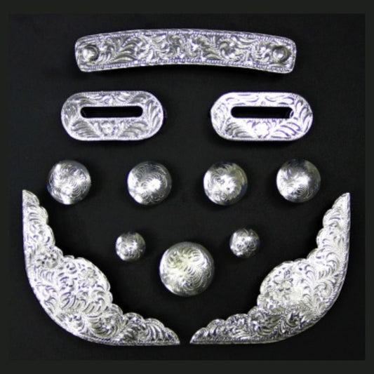 12 Piece Silver Saddle Set - #883