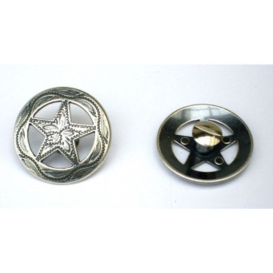 Star Concho with Chicago Screw – 1 ¼´´