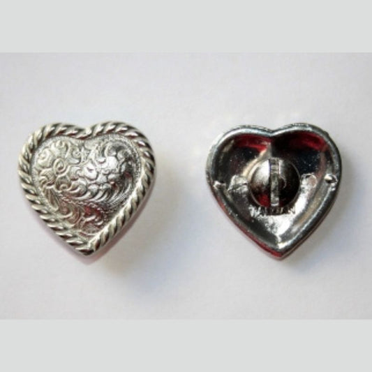 "ILC" Concho with Chicago Screw - HEART / Herz - 26mm (7945-02)