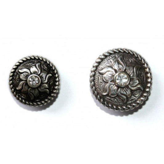 "ILC" Concho with Chicago Screw - ROUND / FLOWER - 2 versch. Größen (7407-05 u. 7408-06)