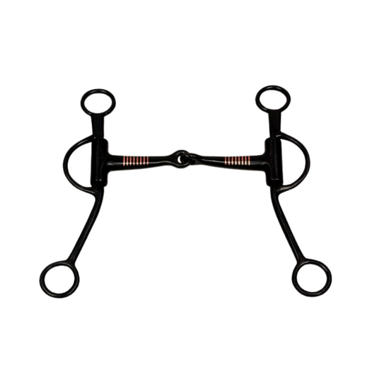 Shanked Snaffle Bit - Black Steel - 5 '' oder 5,5 ''Breit