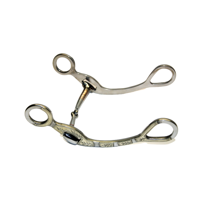 "KS" SS Shank Snaffle Bit - Show - 5 '' od. 5,5 '' (25113)