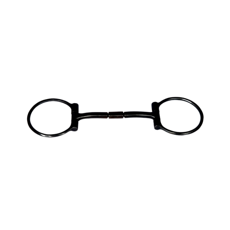 B. Allen D-Ring Snaffle Bit - Black Steel - 5 '' oder 5,5 '' Breite