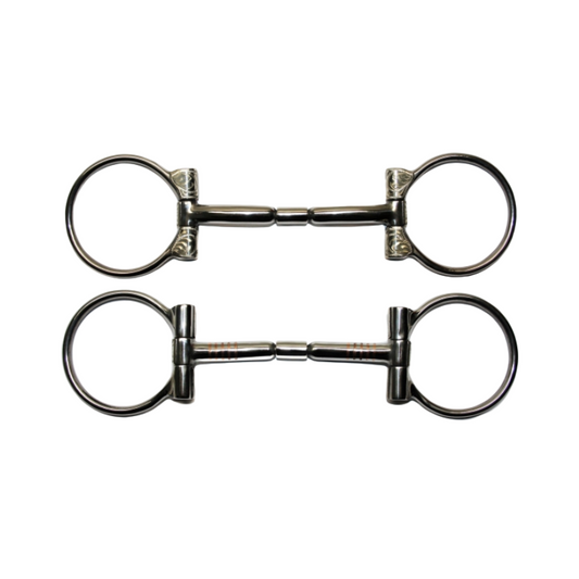 "KS" SS B. Allen D-Ring Snaffle – SS Roller - 5 '' oder 5,5 '' Breite (20441)
