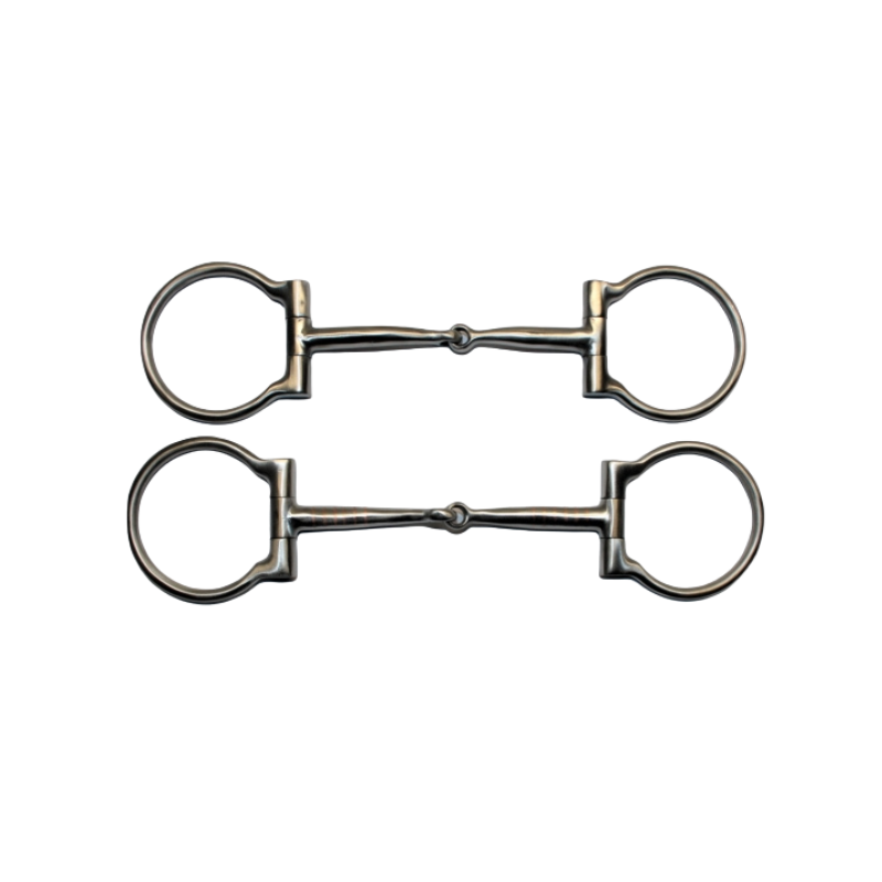 "KY" SS D-Ring Snaffle - BRUSHED - Copper Inlay - 5 '' oder 5,5 '' Breite (255740)