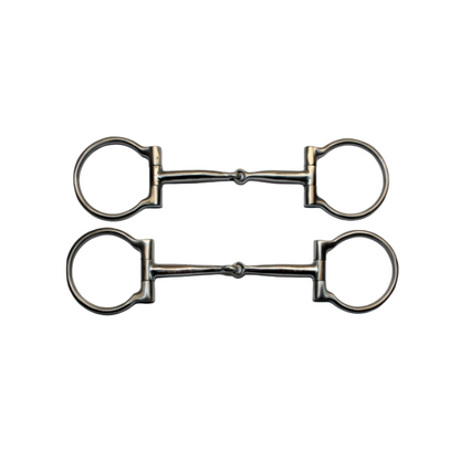 "KY" SS D-Ring Snaffle - BRUSHED - Copper Inlay - 5 '' oder 5,5 '' Breite (255740)