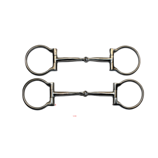 "KY" SS D-Ring Snaffle - BRUSHED - Copper Inlay - 5 '' oder 5,5 '' Breite (255740)