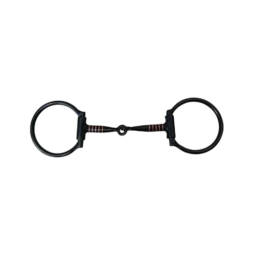 HYX- BS D-Ring Snaffle Bit - Sweet Iron - Copper Inlay - 5´´ od. 5,5´´ - 255745