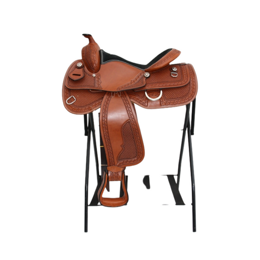 EE Tack Sattel - 16 '' - MITTELBRAUN - US Leder
