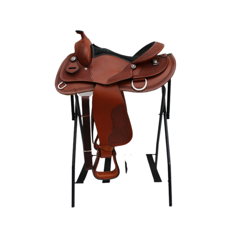 EE Tack Sattel - 16 '' - MITTELBRAUN - US Leder