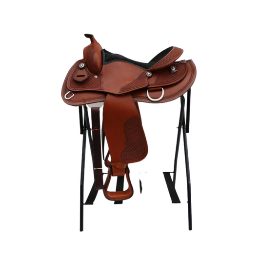EE Tack Sattel - 16 '' - MITTELBRAUN - US Leder