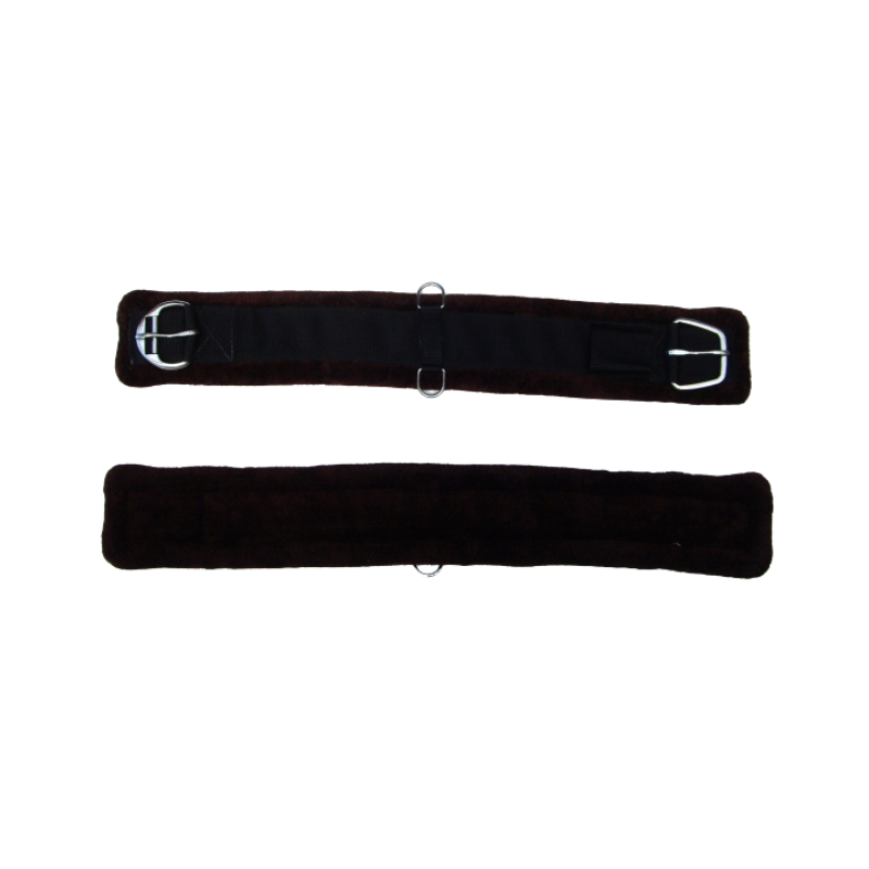 "SN Tack" Sattelgurt - Fleece - BRAUN - Länge 30´´