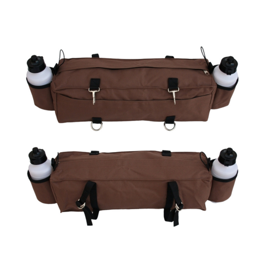 Cantle Bag - mit zwei Trinkflaschen - BRAUN