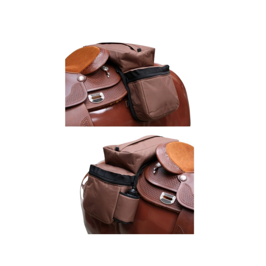 Sattelpacktasche - 3-fach mit einer Trinkflasche #618853