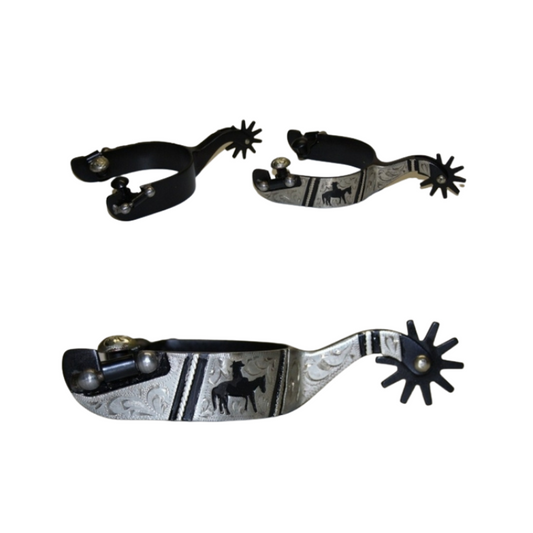 KY Show Sporen - Black Steel mit Silver - Typ 3