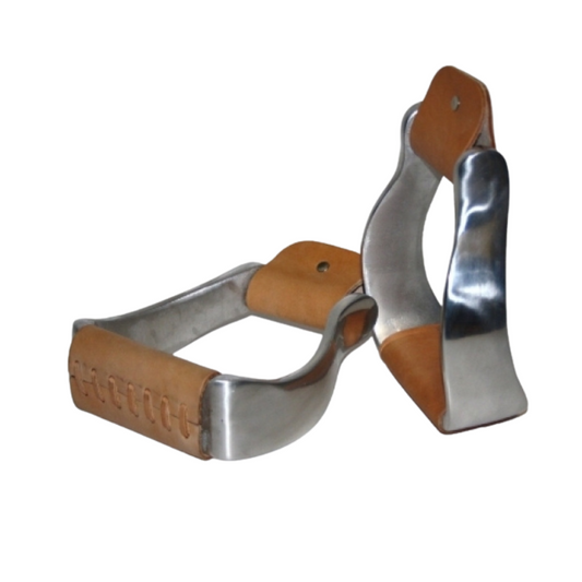 HYX Alu Steigbügel- Glatt - gebogen - 1 1/2 ''