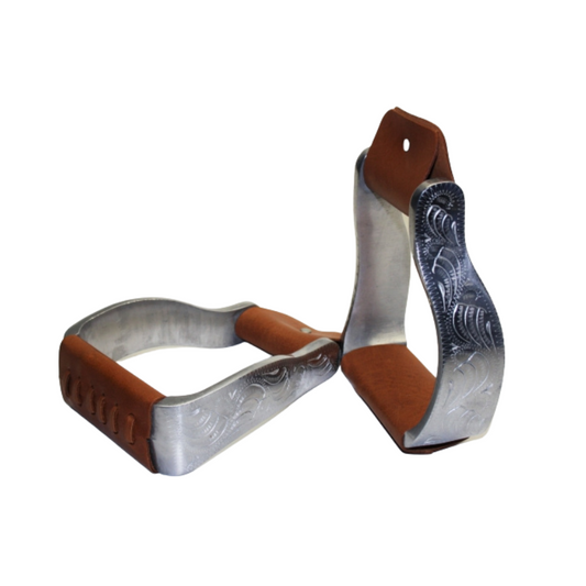 HYX Alu Steigbügel - graviert & gebogen - 1 1/2 ''