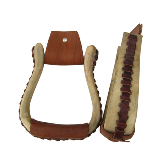 EE Tack Steigbügel - gepolsterte Trittfläche - Rawhide Covered - WR-508