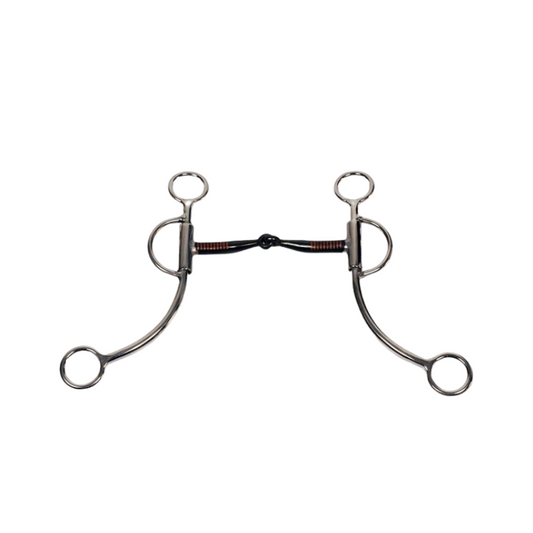 Shanked Snaffle Bit - Stainless Steel - BS Mundstück - 5"