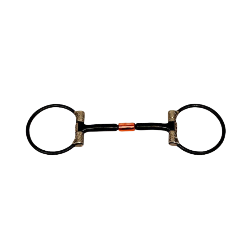 BS/GS B. Allen D-Ring Snaffle Bit - Show mit Silber - 5 '' oder 5,5 '' Breite