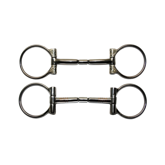 "KS" SS B. Allen D-Ring Snaffle – SS Roller - 5 '' oder 5,5 '' Breite (20441)