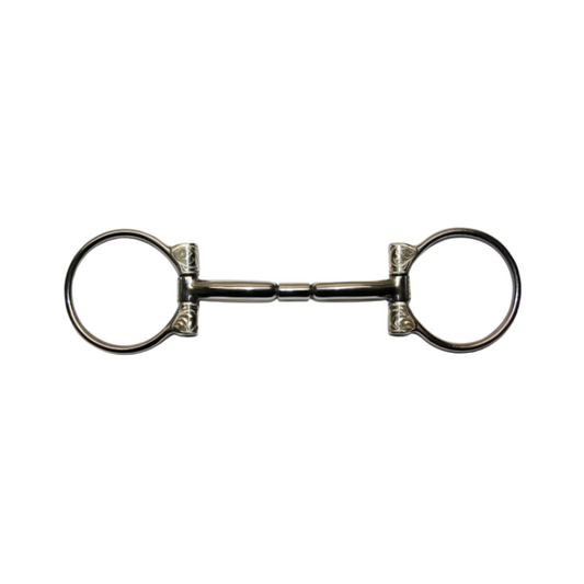 "KS" SS B. Allen D-Ring Snaffle – SS Roller - 5 '' oder 5,5 '' Breite (20441)